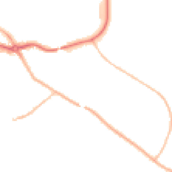 Night-time road noise heatmap for CV11 6SP