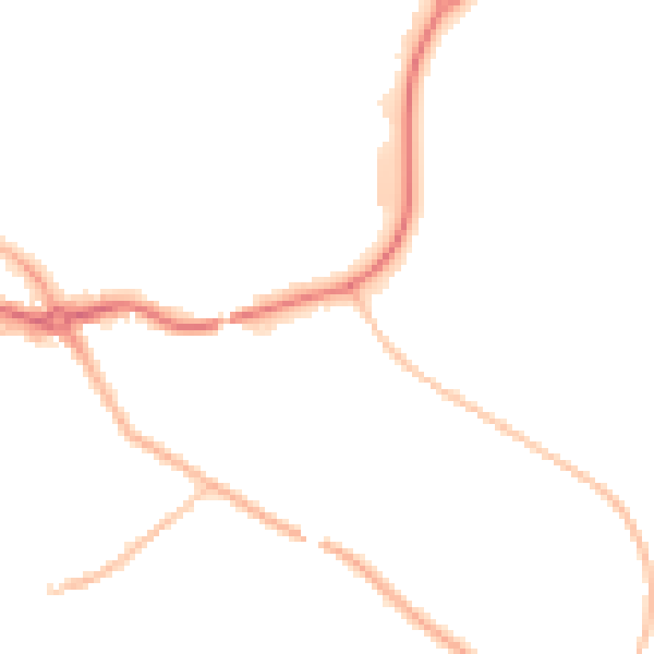Night-time road noise heatmap for CV11 6ST