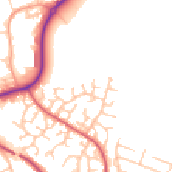 Daytime road noise heatmap for CV11 6UJ