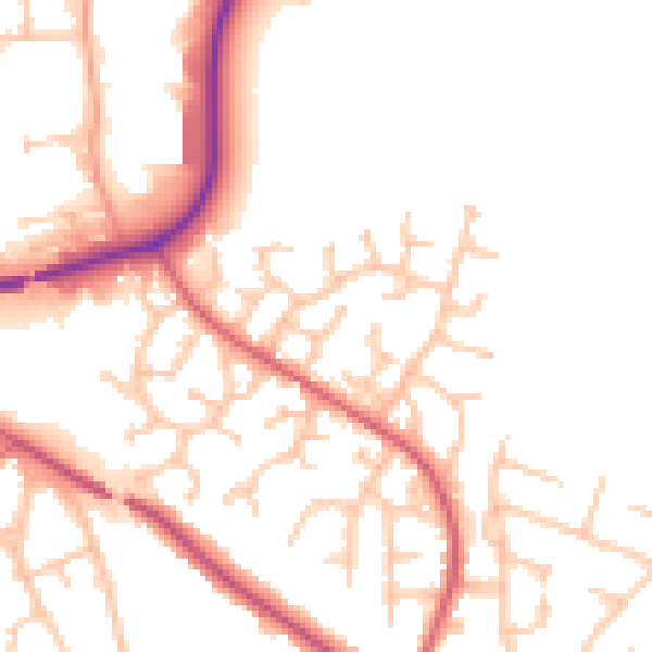 Daytime road noise heatmap for CV11 6UX