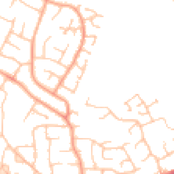 Daytime road noise heatmap for CV11 6XP
