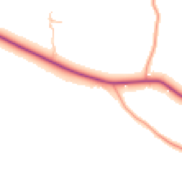 Daytime road noise heatmap for CV11 6ZA
