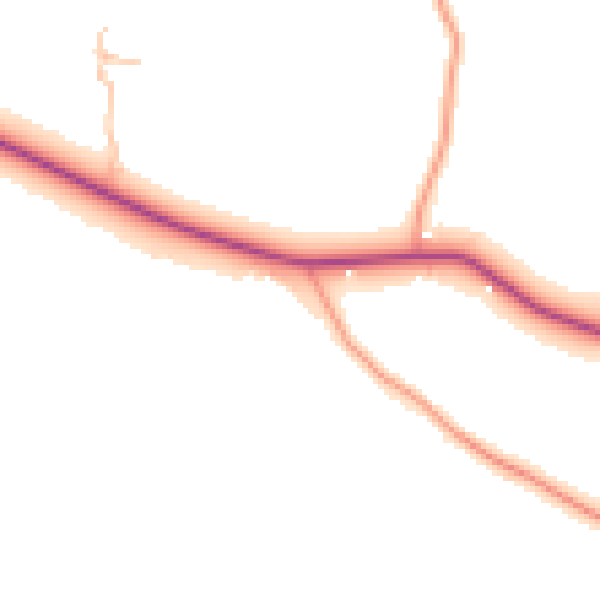 Daytime road noise heatmap for CV11 6ZB