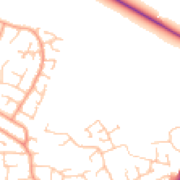 Daytime road noise heatmap for CV11 7AP