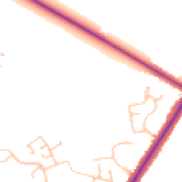 Daytime road noise heatmap for CV11 7AT