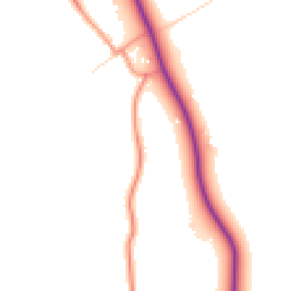 Daytime road noise heatmap for CV13 0AR