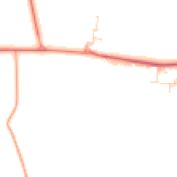 Daytime road noise heatmap for CV13 0AY