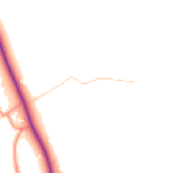 Daytime road noise heatmap for CV13 0BB