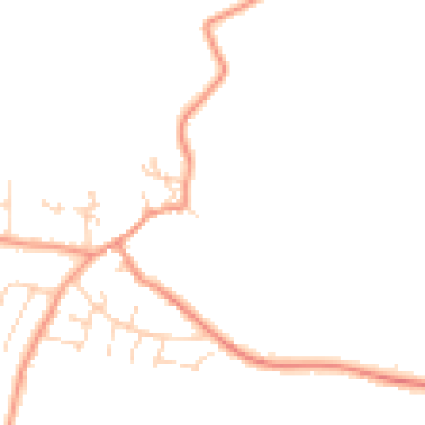 Daytime road noise heatmap for CV13 0BE