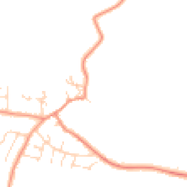 Daytime road noise heatmap for CV13 0BG