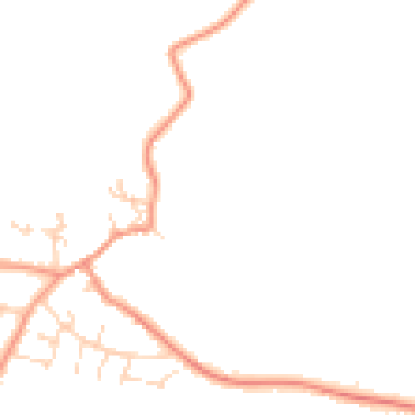 Daytime road noise heatmap for CV13 0BN