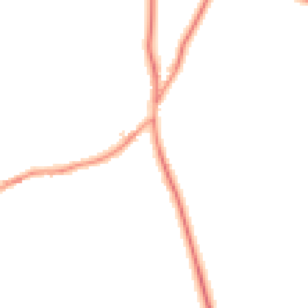 Daytime road noise heatmap for CV13 0BX