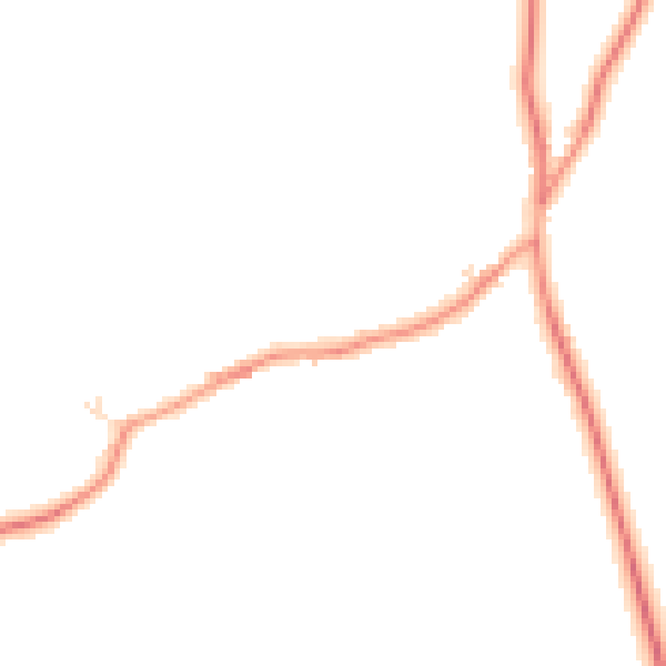 Daytime road noise heatmap for CV13 0BZ