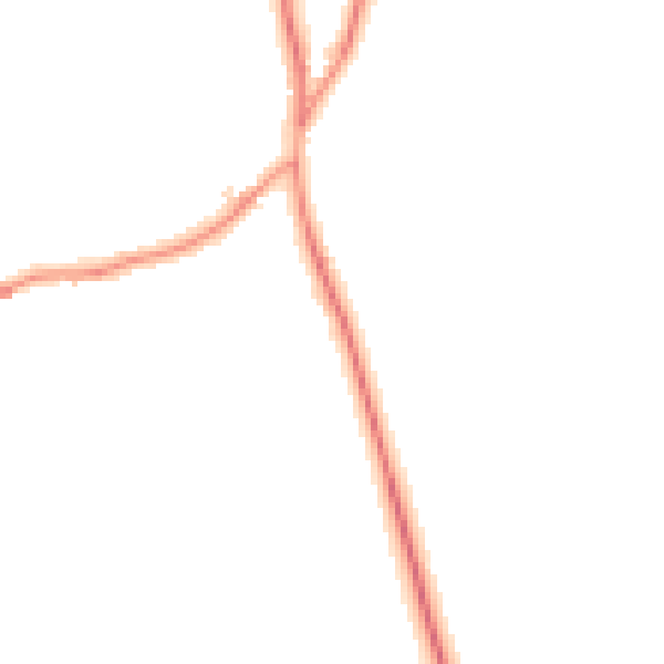 Daytime road noise heatmap for CV13 0DA