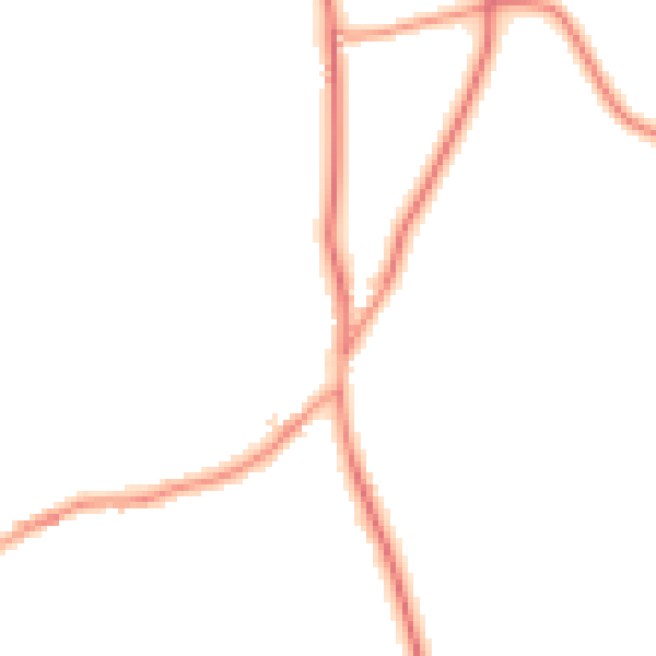 Daytime road noise heatmap for CV13 0DB