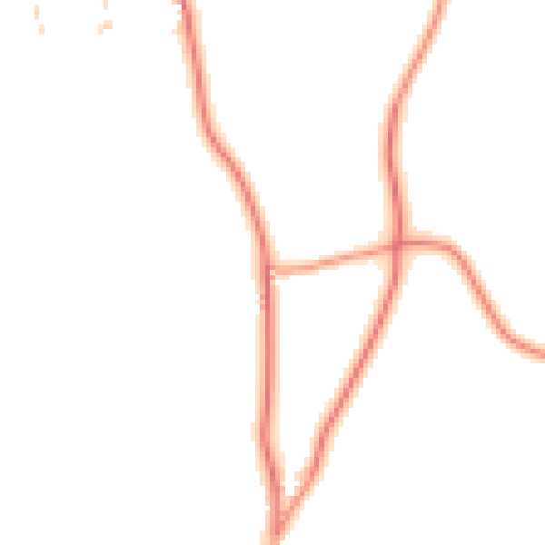 Daytime road noise heatmap for CV13 0DD