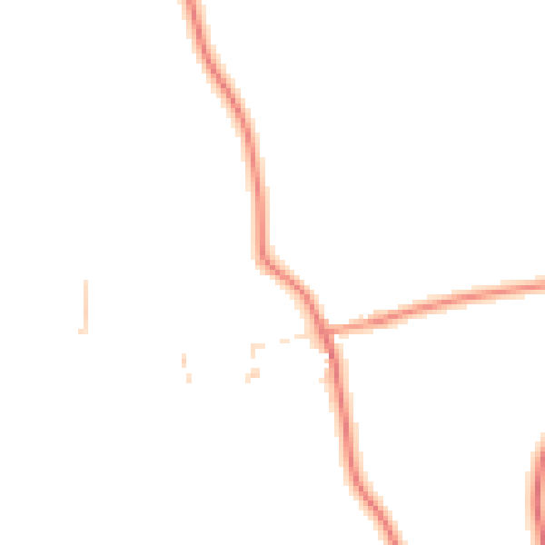 Daytime road noise heatmap for CV13 0DF