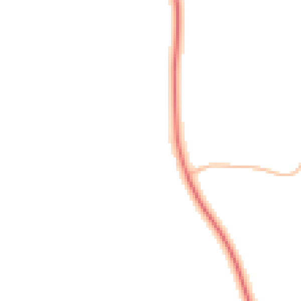 Night-time road noise heatmap for CV13 0DW