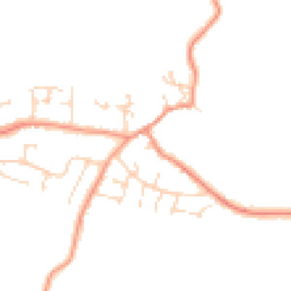 Daytime road noise heatmap for CV13 0EA