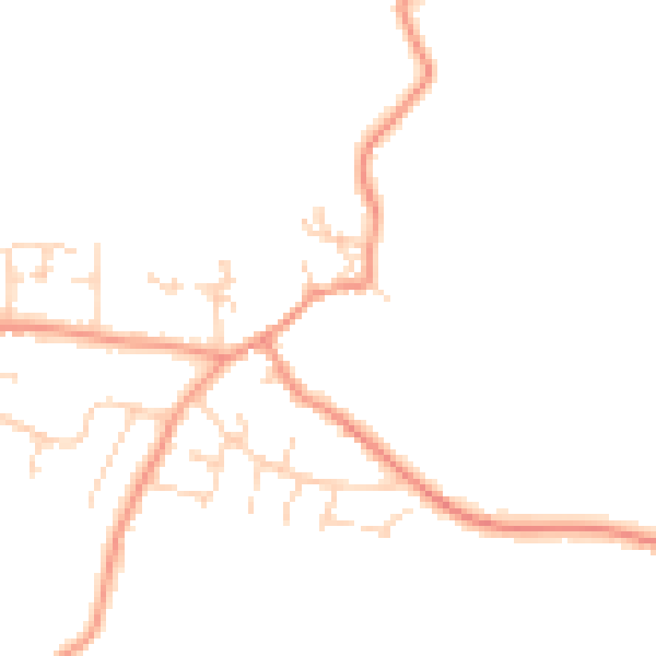 Daytime road noise heatmap for CV13 0ED