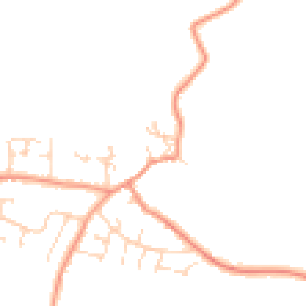 Daytime road noise heatmap for CV13 0EE