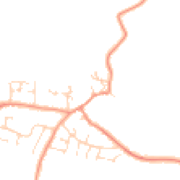 Daytime road noise heatmap for CV13 0EF