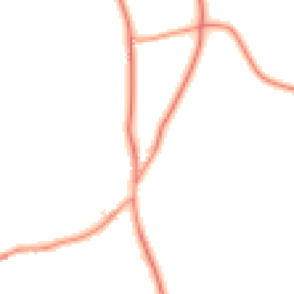 Daytime road noise heatmap for CV13 0EW