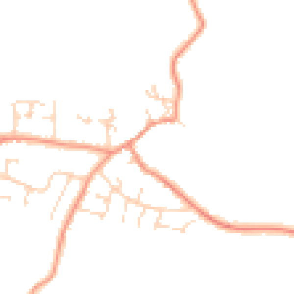 Daytime road noise heatmap for CV13 0EY