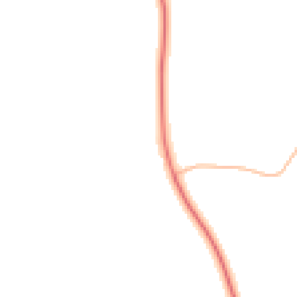 Night-time road noise heatmap for CV13 0FD