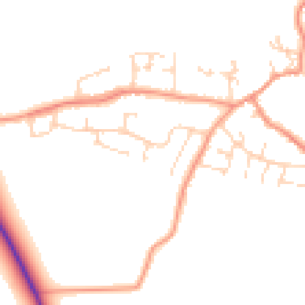 Daytime road noise heatmap for CV13 0HD