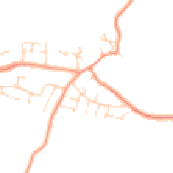 Daytime road noise heatmap for CV13 0HJ