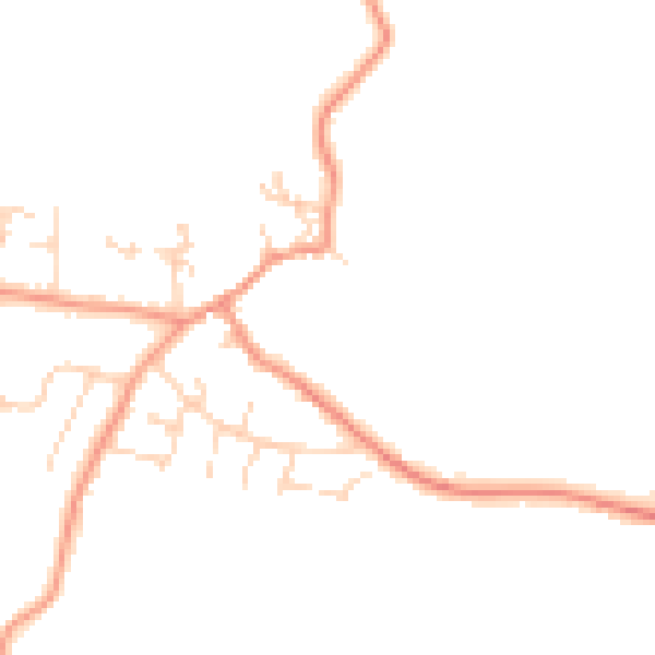 Daytime road noise heatmap for CV13 0HN