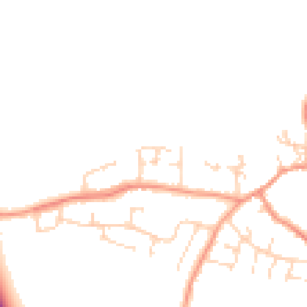 Daytime road noise heatmap for CV13 0HW