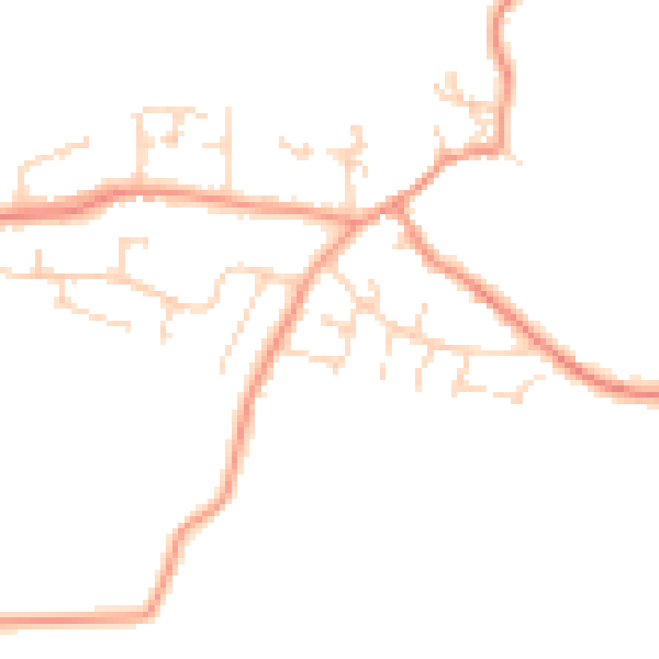 Daytime road noise heatmap for CV13 0JF