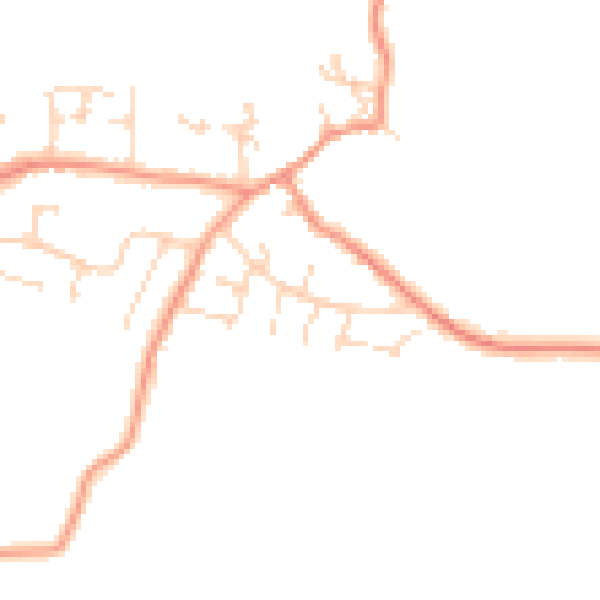 Daytime road noise heatmap for CV13 0JG
