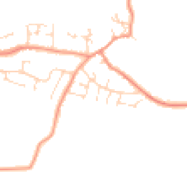 Daytime road noise heatmap for CV13 0JL