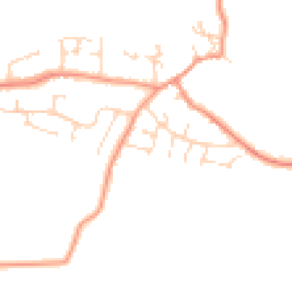 Daytime road noise heatmap for CV13 0JQ