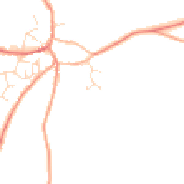 Daytime road noise heatmap for CV13 0LR
