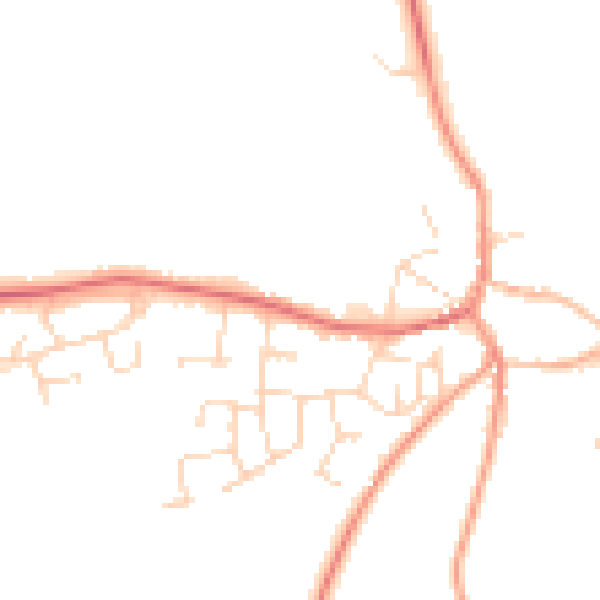 Daytime road noise heatmap for CV13 0LT