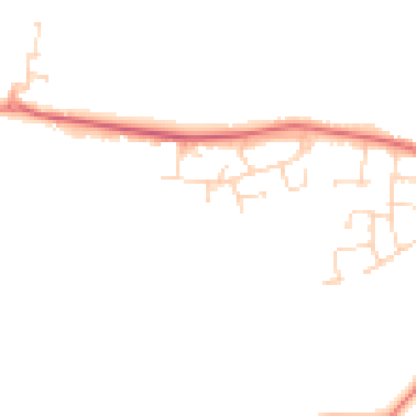 Daytime road noise heatmap for CV13 0PB