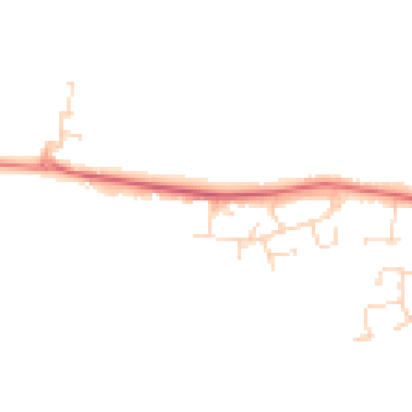Daytime road noise heatmap for CV13 0PD