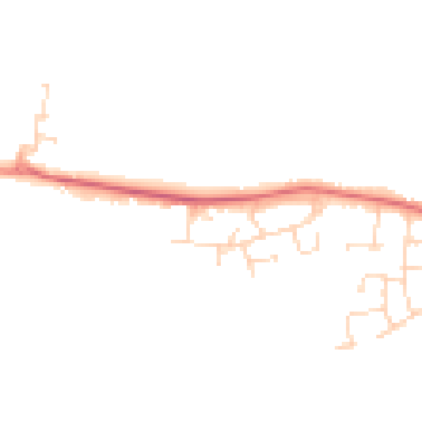Daytime road noise heatmap for CV13 0PH