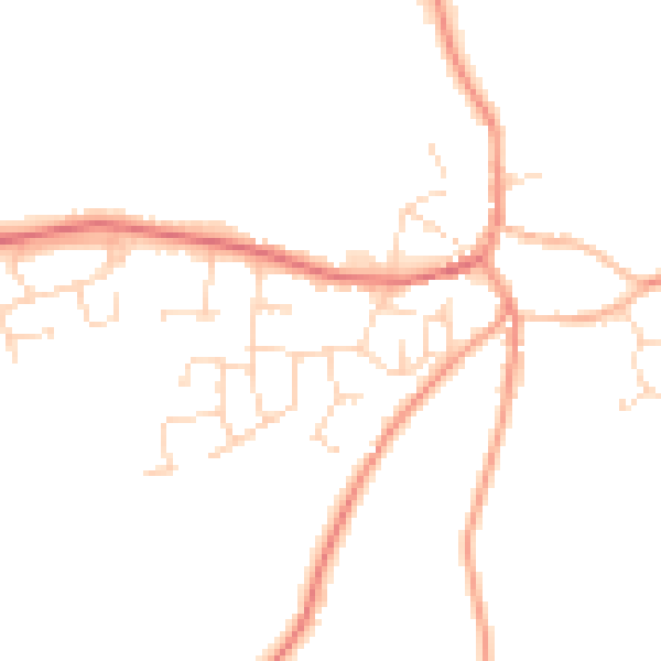 Daytime road noise heatmap for CV13 0PP