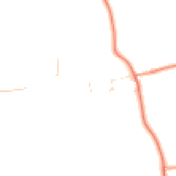 Daytime road noise heatmap for CV13 0PT