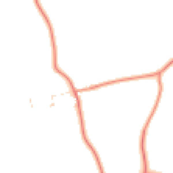 Daytime road noise heatmap for CV13 0PU