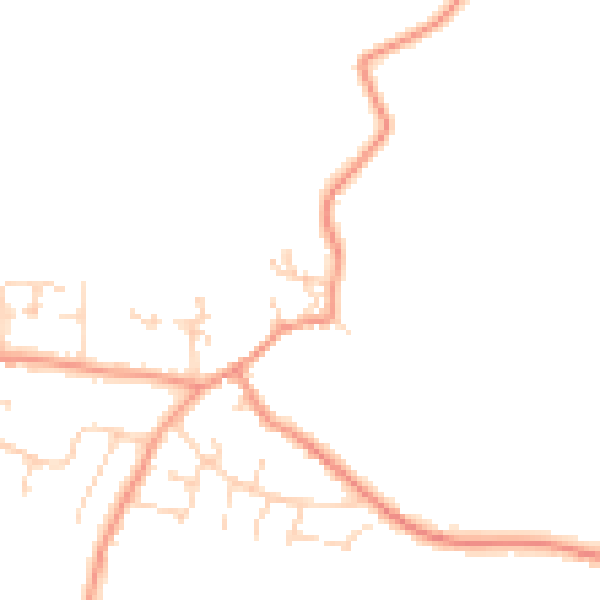 Daytime road noise heatmap for CV13 0RA