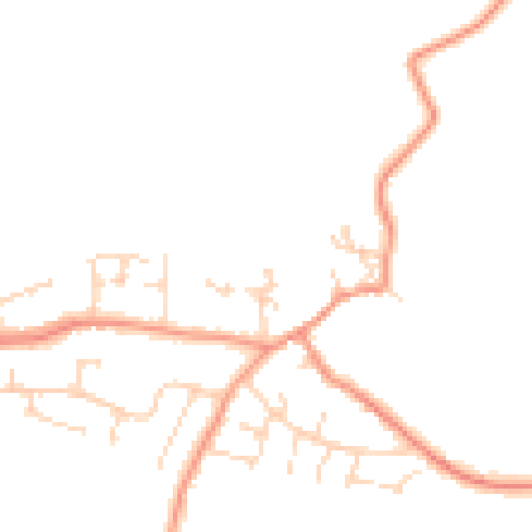Daytime road noise heatmap for CV13 0SA