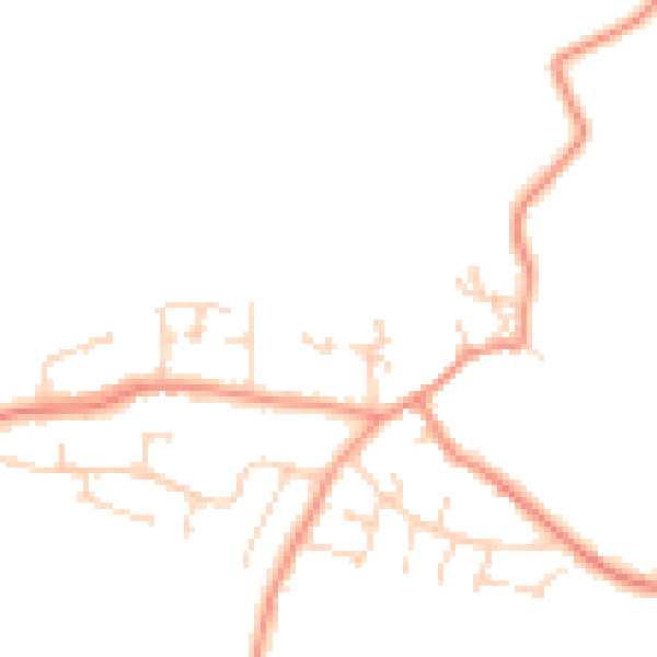 Daytime road noise heatmap for CV13 0SD