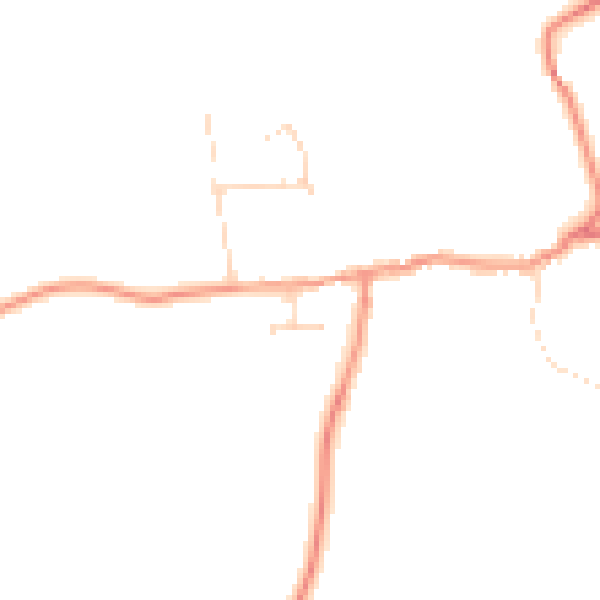 Daytime road noise heatmap for CV13 6AE