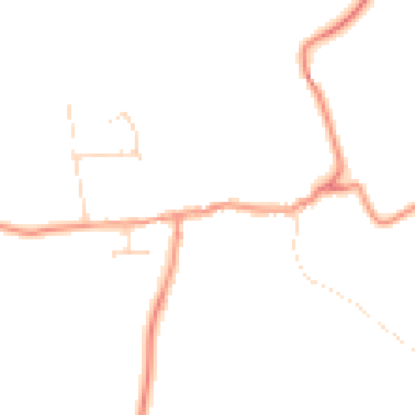 Daytime road noise heatmap for CV13 6AH